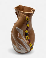 Vaso "Alfabeto" da Fiori in Ceramica Vetroso / Ingobbi Colorati - A29