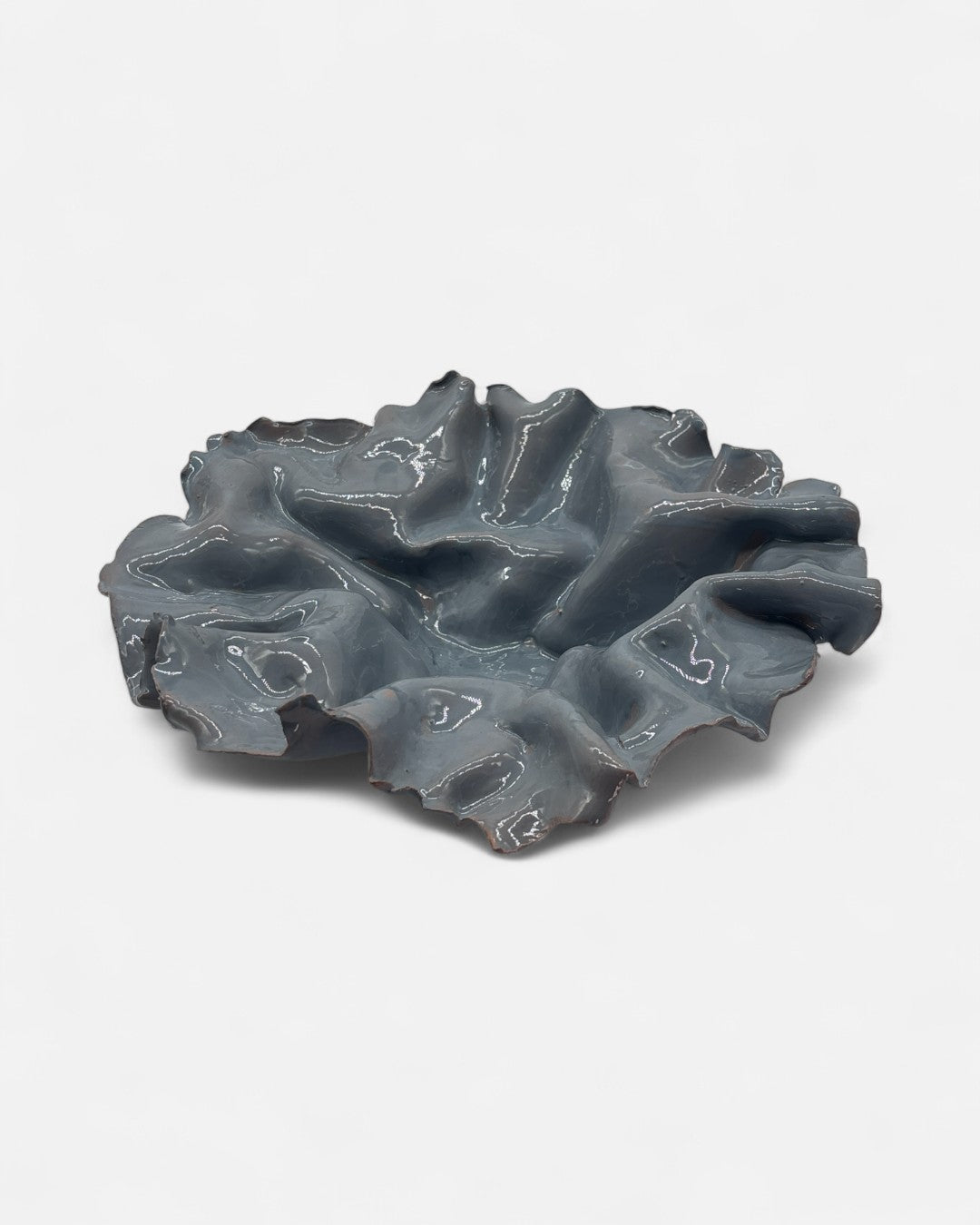 Centrotavola in Ceramica Smaltato Grigio - A35