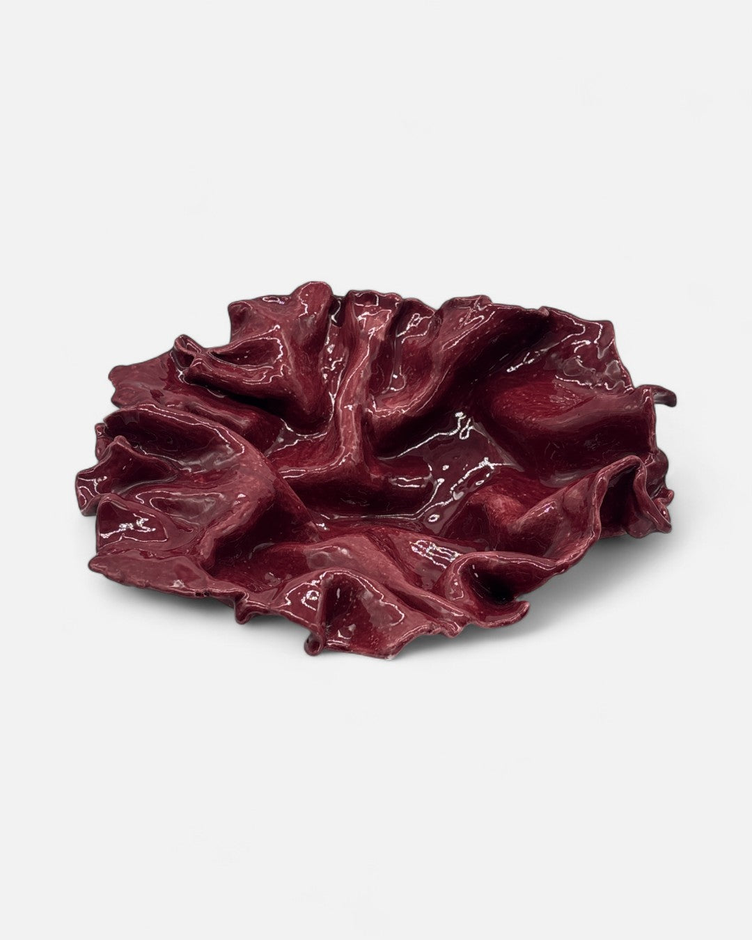 Svuotatasche in Ceramica Smaltato Bordeaux - A34