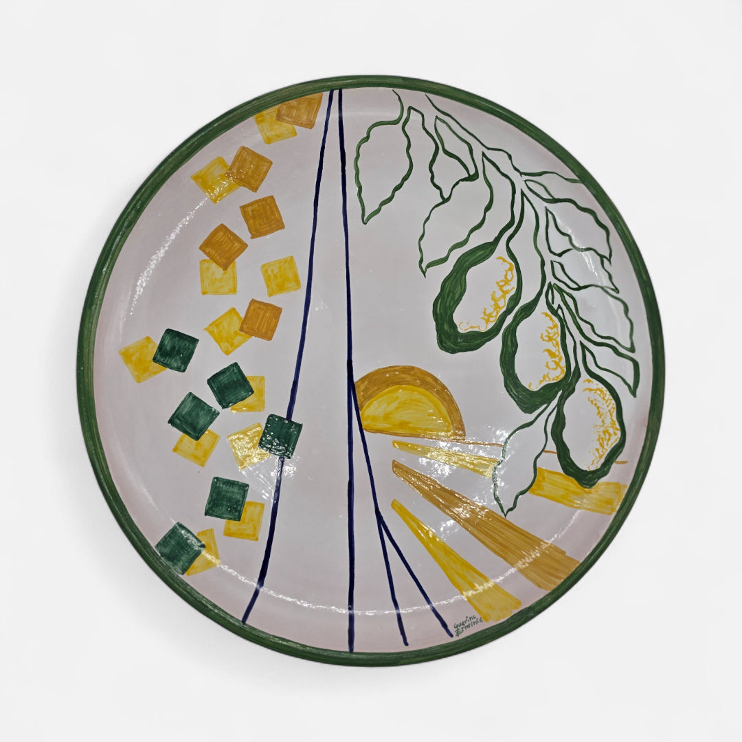 Piatto in Ceramica Artigianale "Cedro" - A88