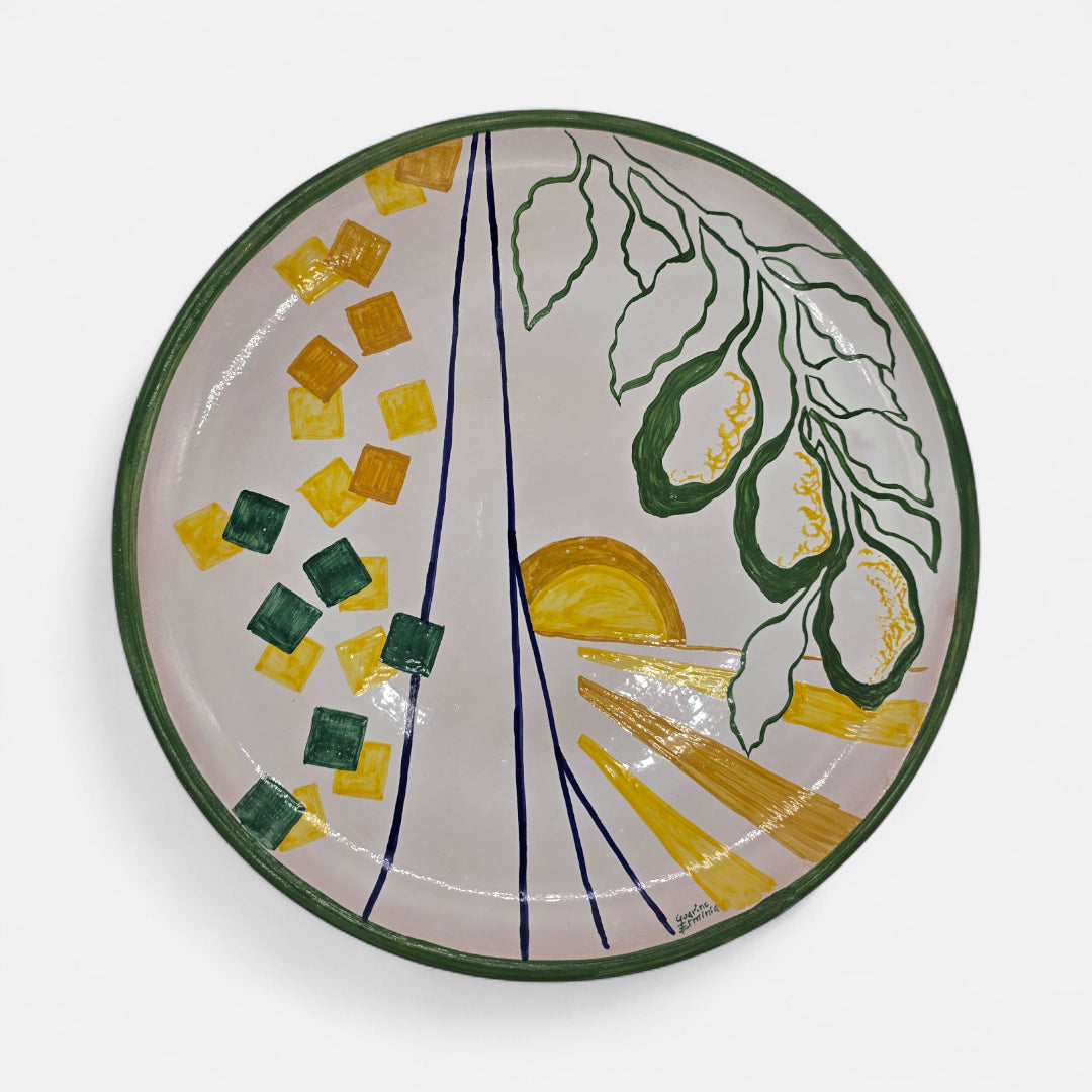 Piatto in Ceramica Artigianale "Cedro" - A88