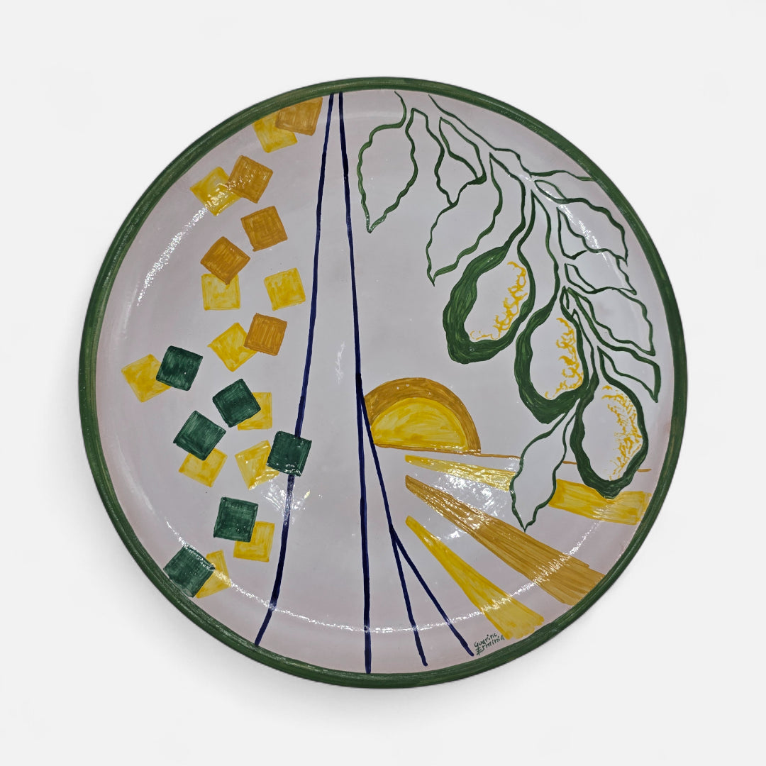 Piatto in Ceramica Artigianale "Cedro" - A88