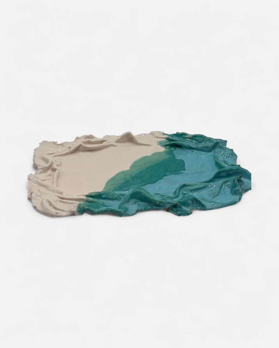 Vassoio Acqua Marina in Ceramica - A09