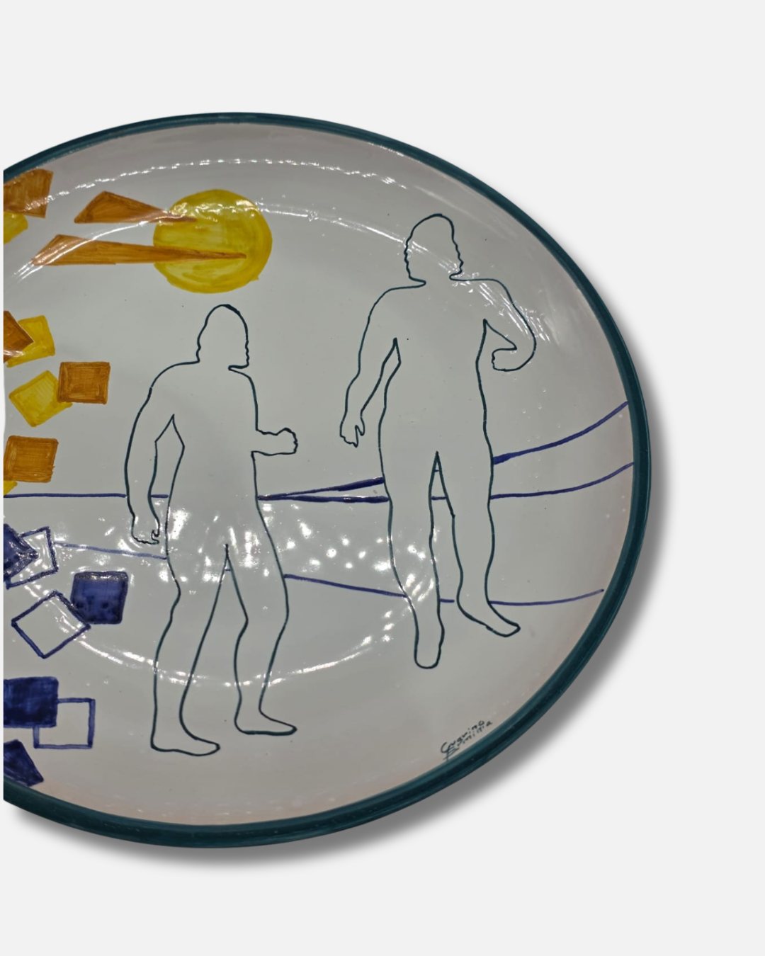 Piatto da Muro in Ceramica Identitaria “Bronzi di Riace” A58