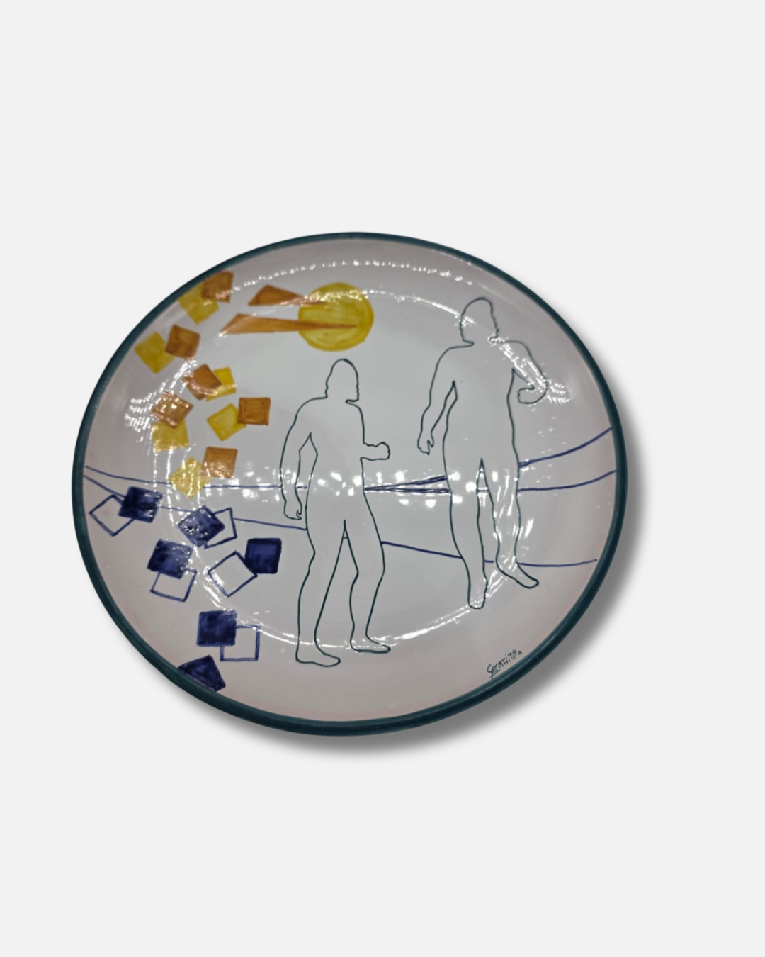 Piatto da Muro in Ceramica Identitaria “Bronzi di Riace” A58