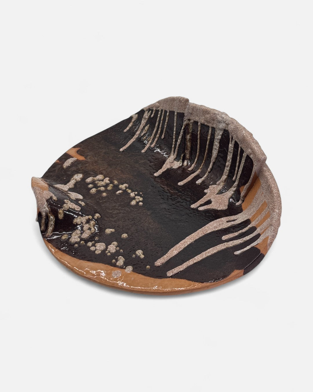 Vassoio Liquirizia Decorato a Mano in Ceramica - A11