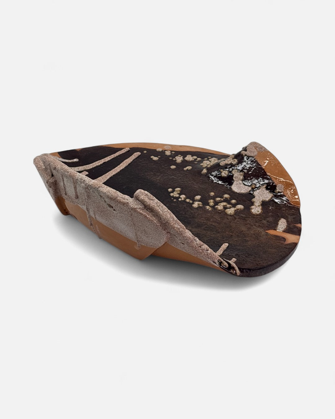 Vassoio Liquirizia Decorato a Mano in Ceramica - A11