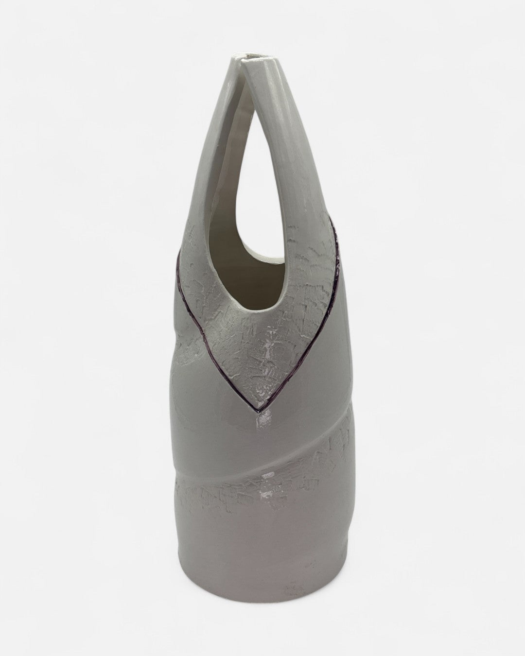 Vaso da Fiori in Ceramica Bianco/Vinaccio - A25