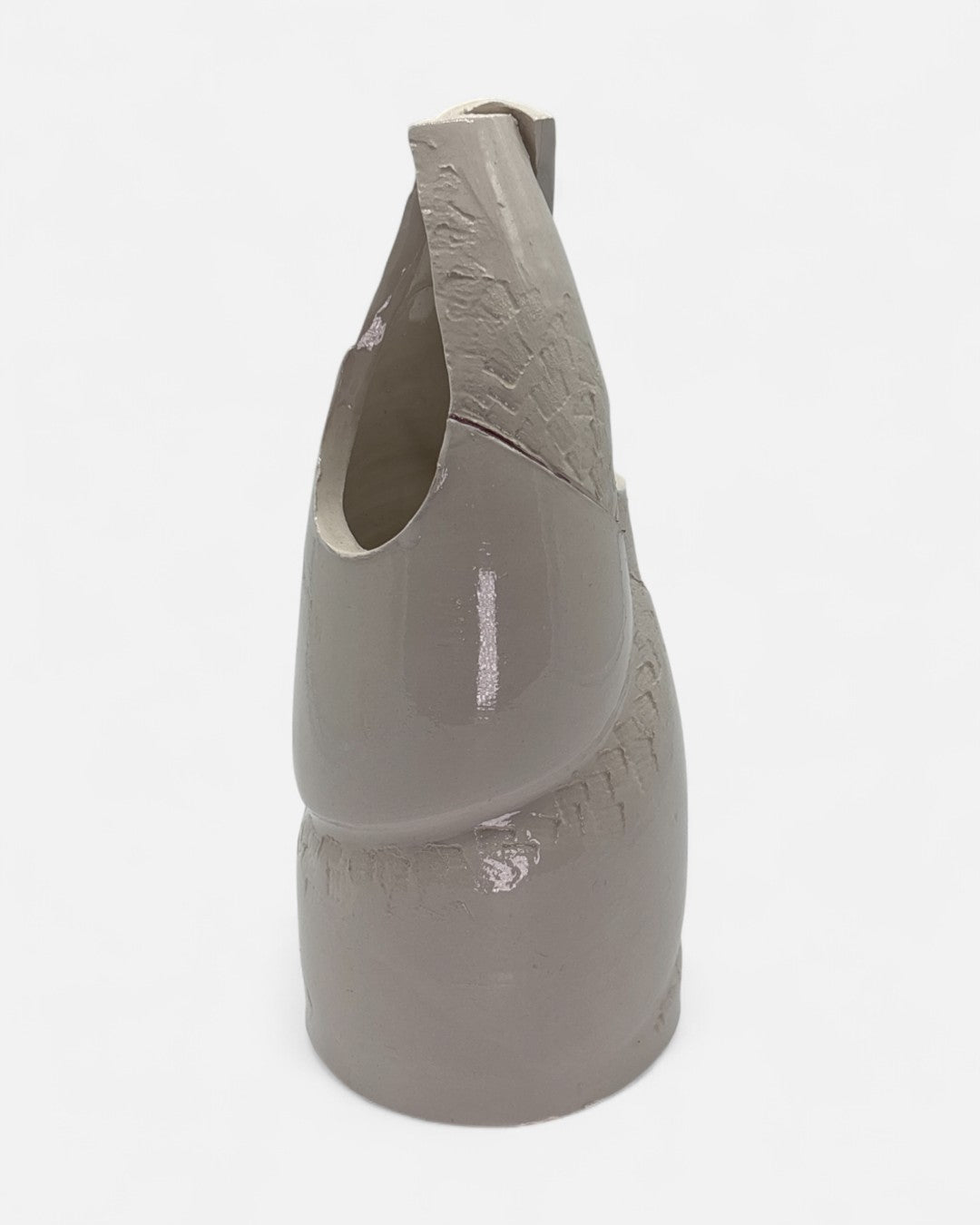 Vaso da Fiori in Ceramica Bianco/Vinaccio - A25