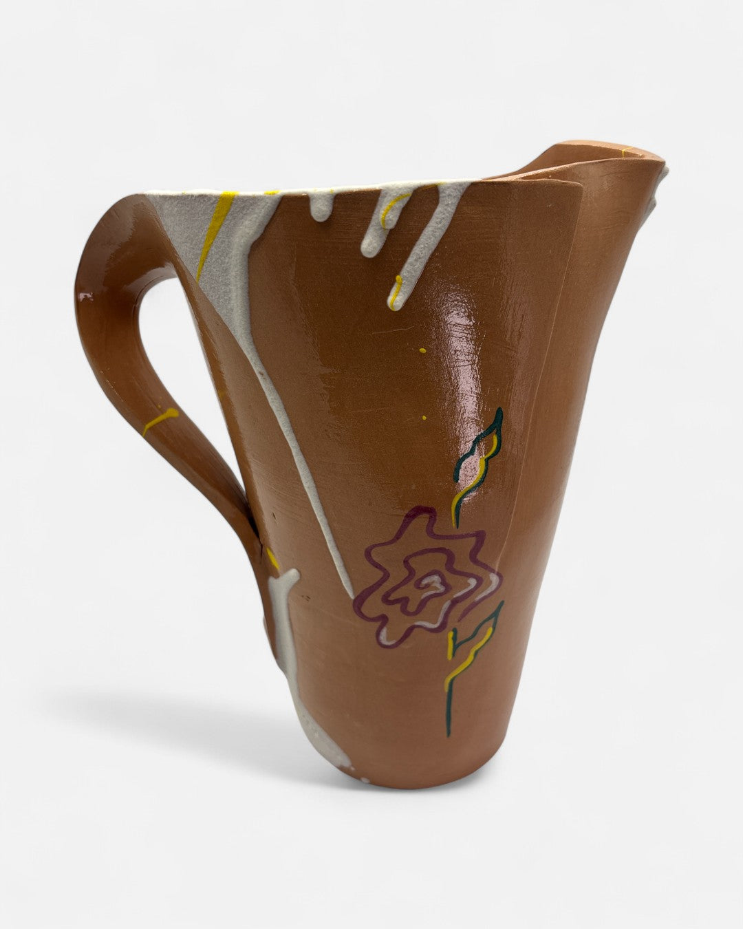 Vaso "Caraffa" da Fiori Cotto e Vetroso - A27