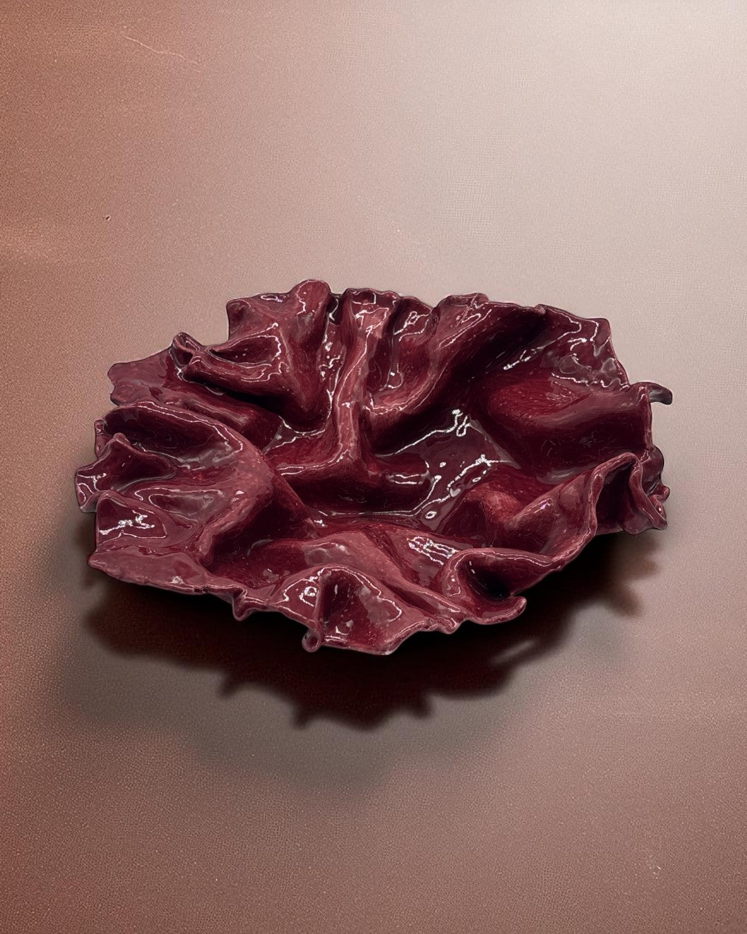 Svuotatasche in Ceramica Smaltato Bordeaux - A34
