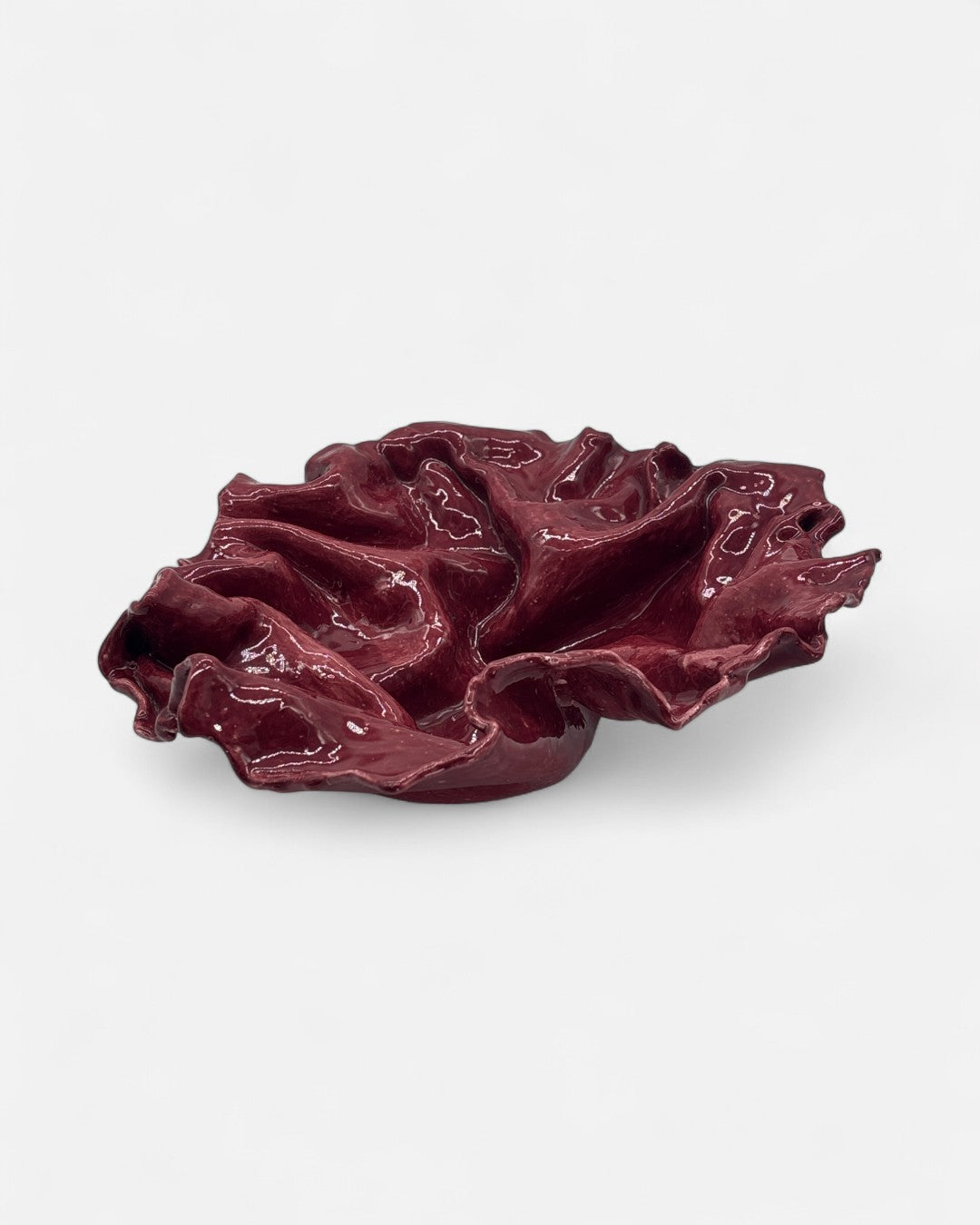 Svuotatasche in Ceramica Smaltato Bordeaux - A34