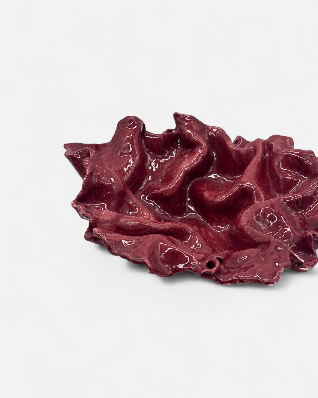 Svuotatasche in Ceramica Smaltato Bordeaux - A34