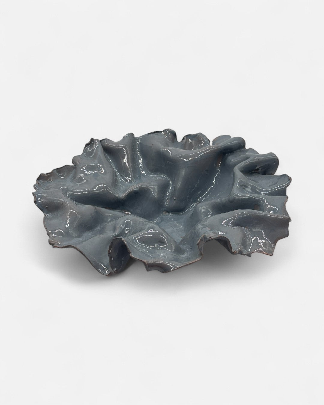 Centrotavola in Ceramica Smaltato Grigio - A35