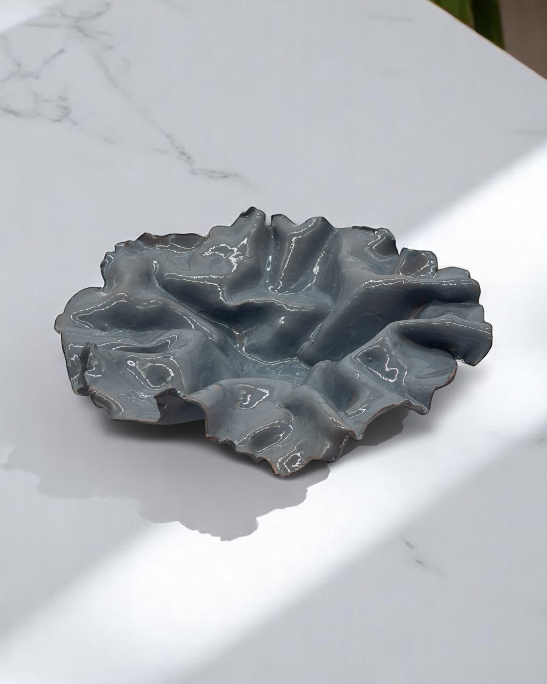 Centrotavola in Ceramica Smaltato Grigio - A35