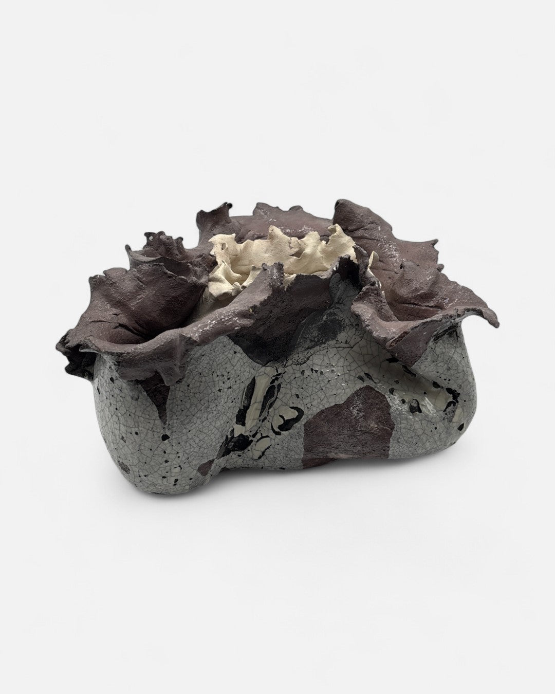 Doppio Vaso in Ceramica Bianca e Nera - A39