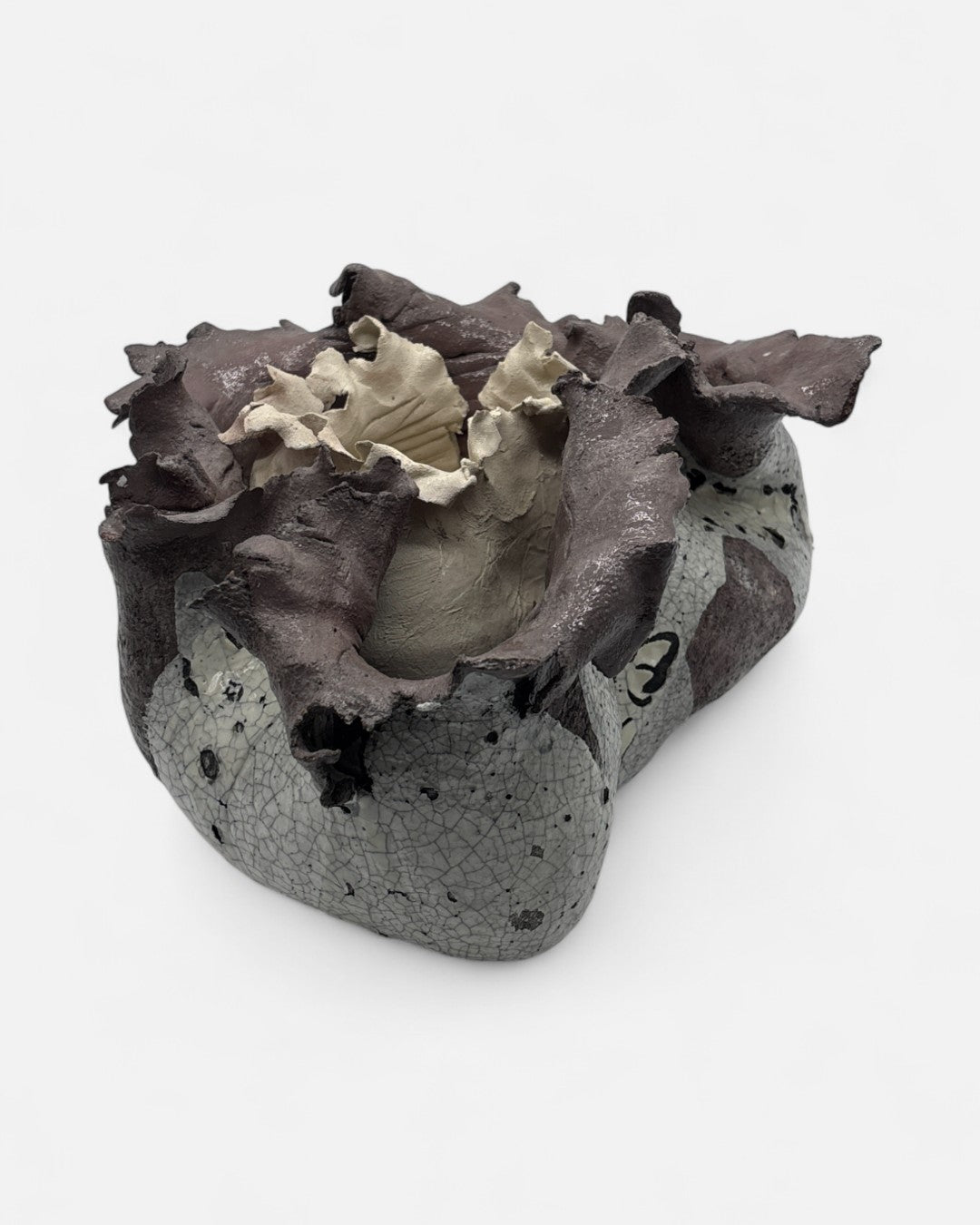 Doppio Vaso in Ceramica Bianca e Nera - A39