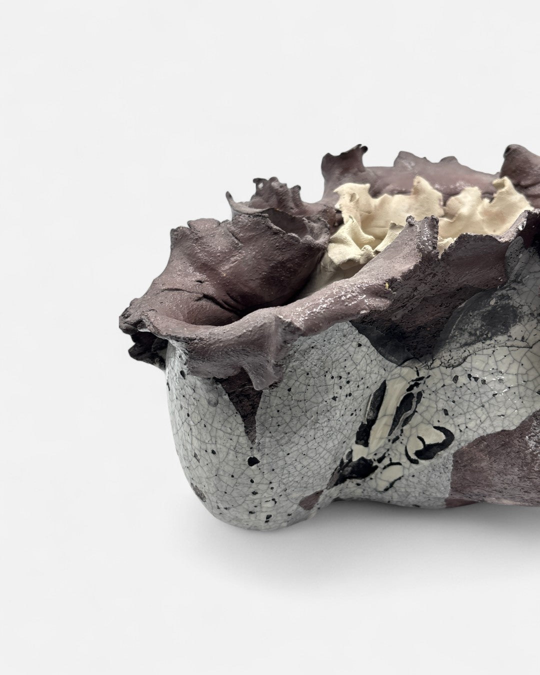 Doppio Vaso in Ceramica Bianca e Nera - A39