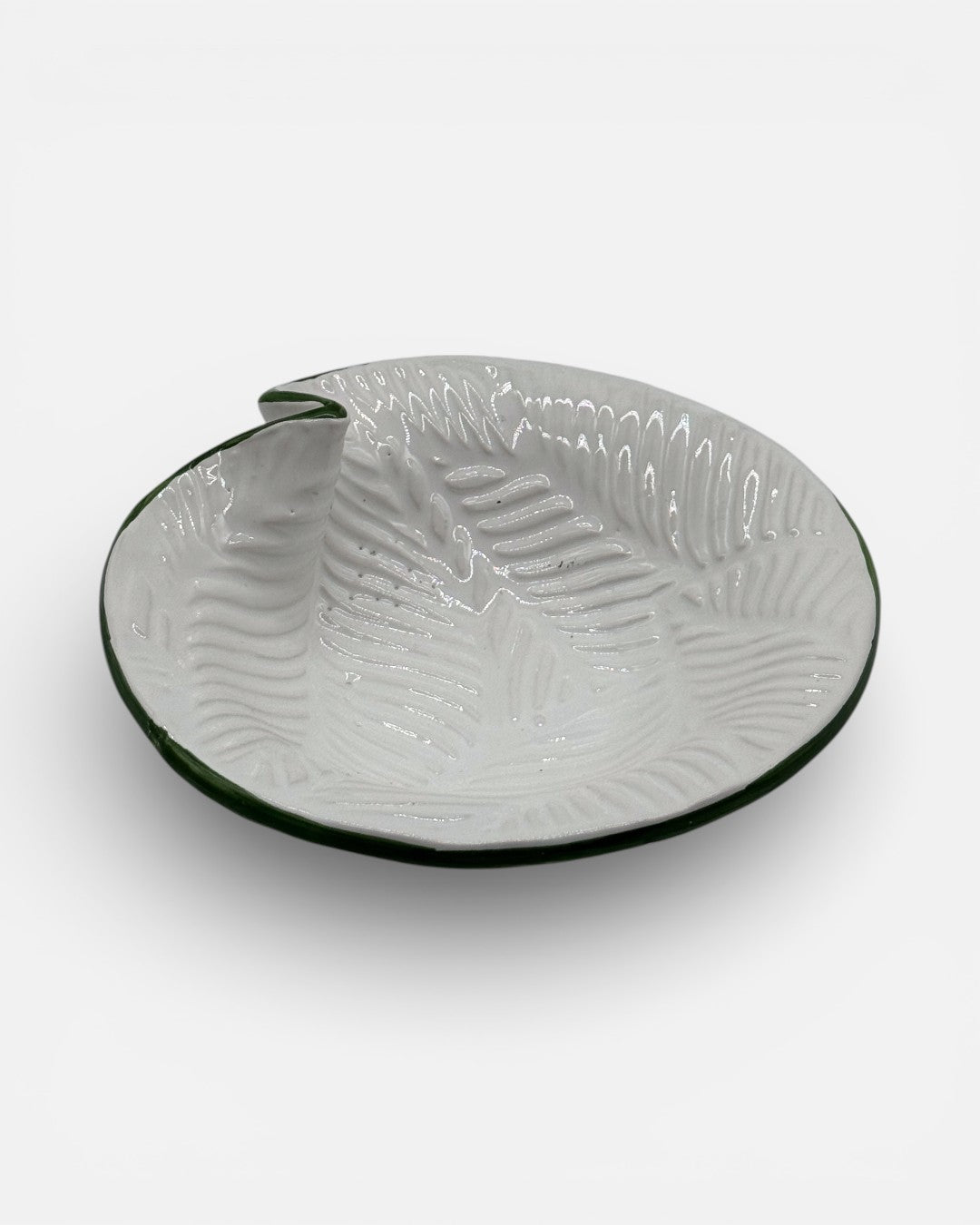 Bomboniera Svuotatasche Ceramica Artigianale Bianco A95