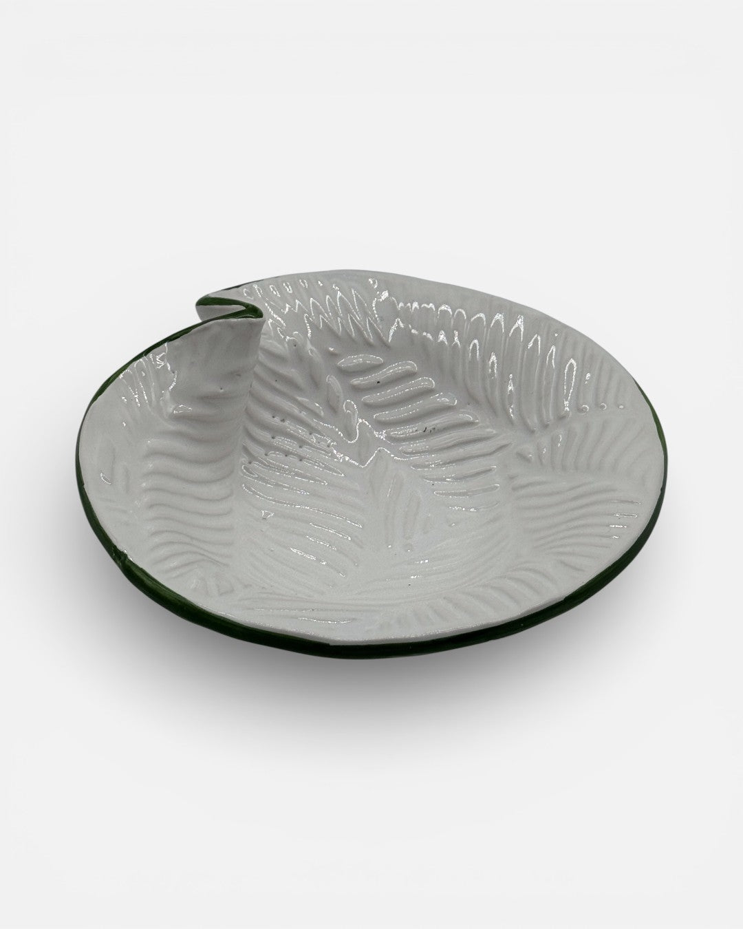 Bomboniera Svuotatasche Ceramica Artigianale Bianco A95