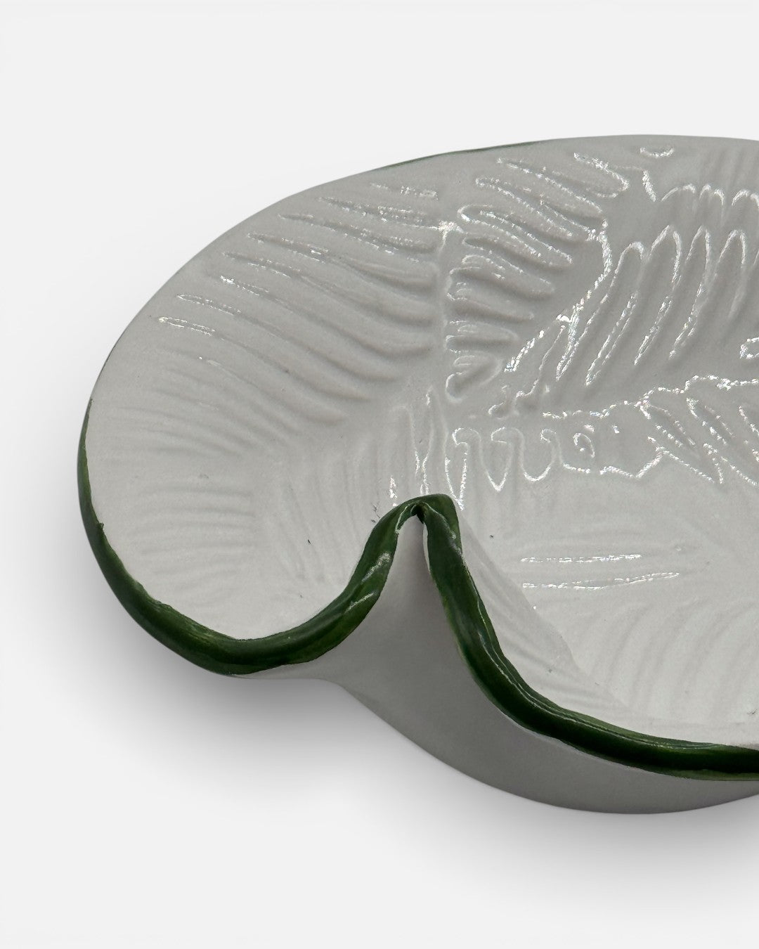 Bomboniera Svuotatasche Ceramica Artigianale Bianco A95