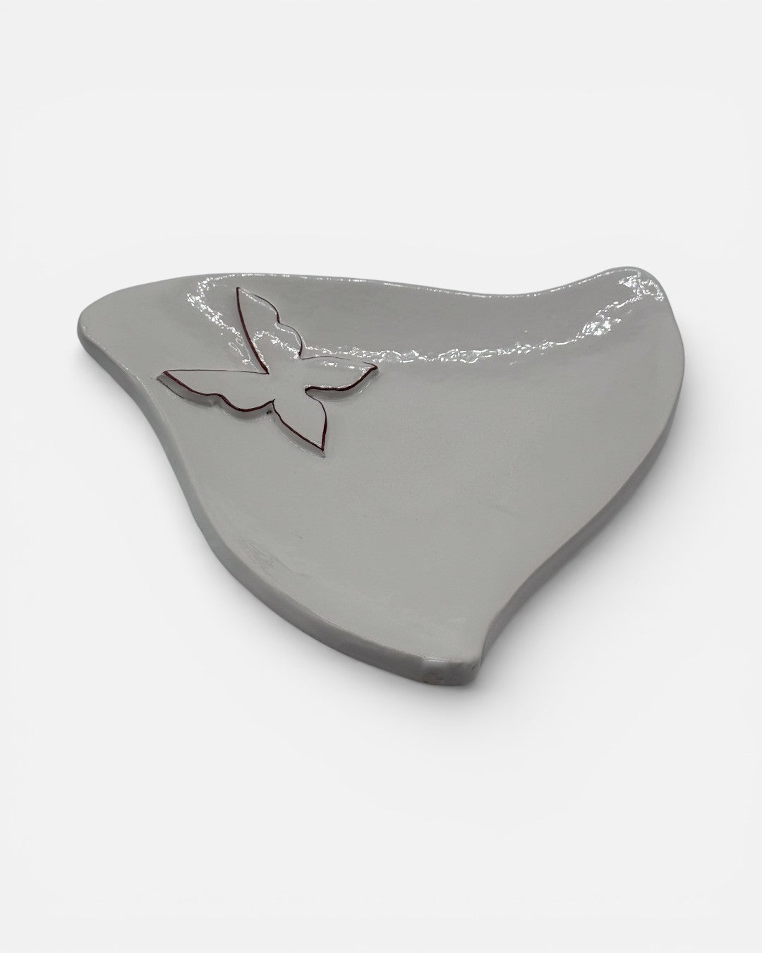 Bomboniera Matrimonio Svuotatasche in Ceramica con Farfalla a Rilievo A102