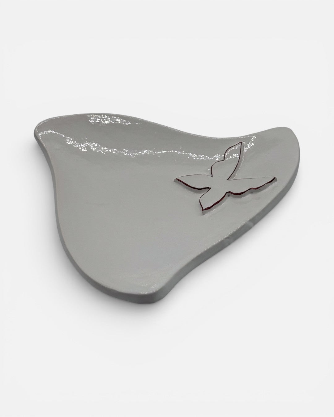 Bomboniera Matrimonio Svuotatasche in Ceramica con Farfalla a Rilievo A102