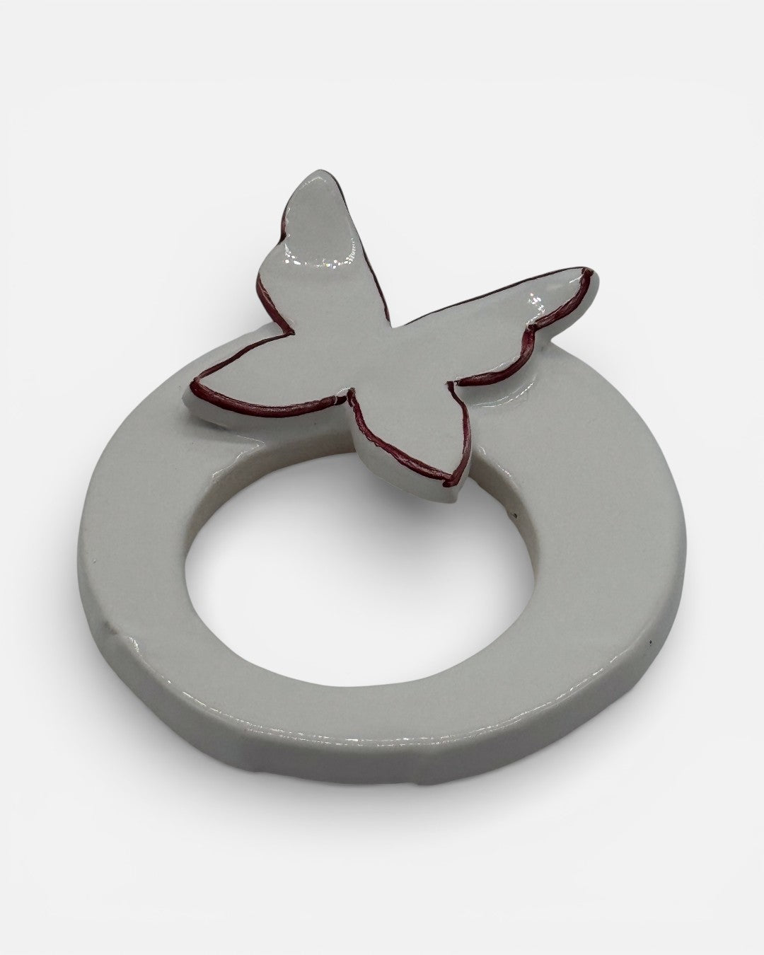 Fermatovagliolo Farfalla in Ceramica – Set da 6 pezzi A119