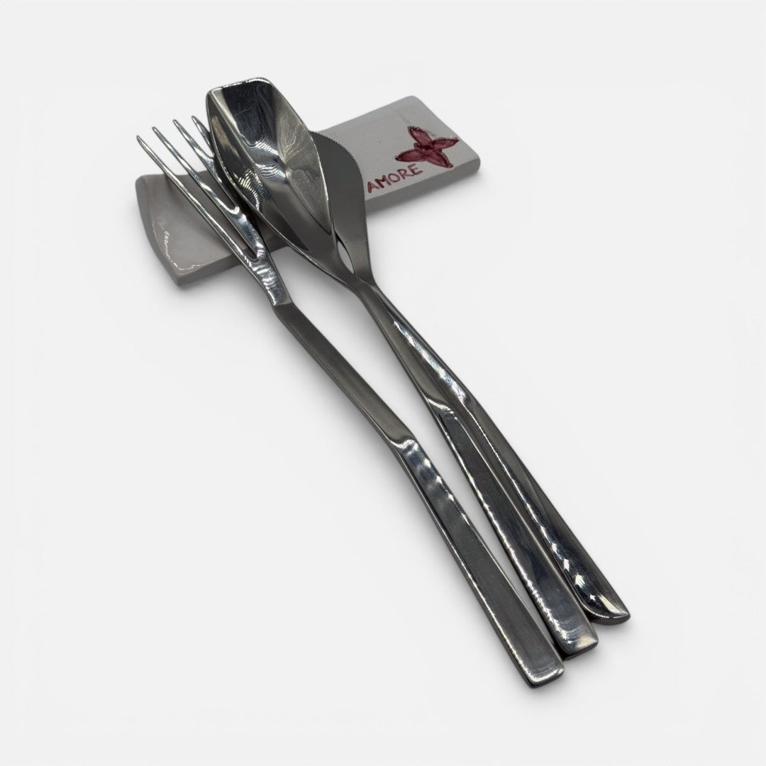 Poggiaposate in Ceramica “Amore” con Farfalla – A135