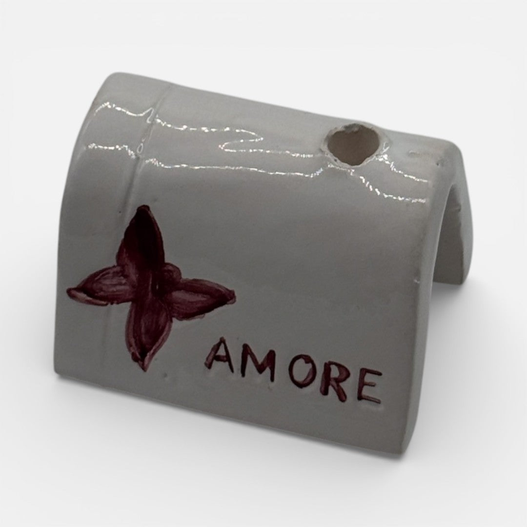 Segnaposto in Ceramica “Amore” con Farfalla – A137