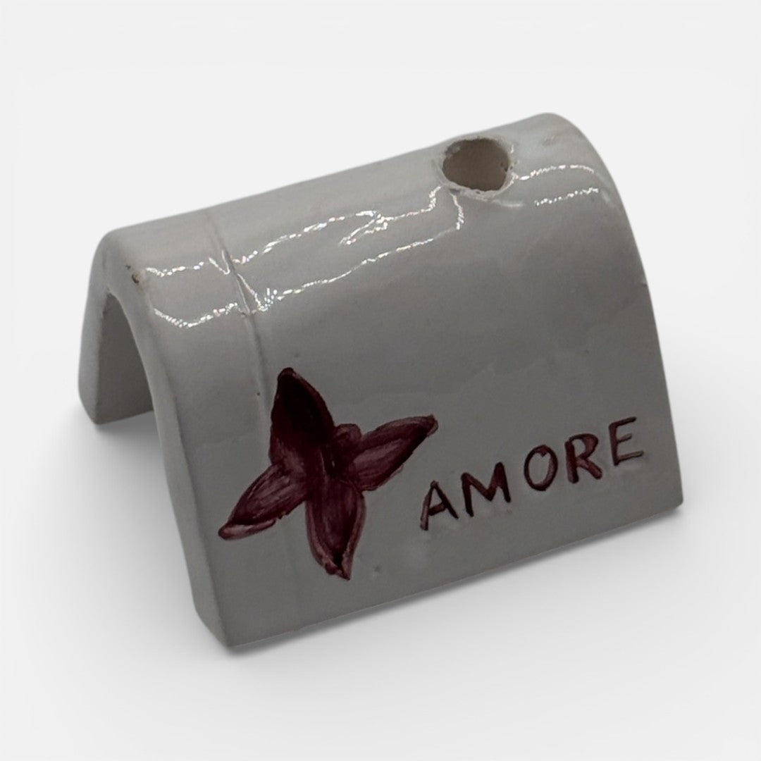 Segnaposto in Ceramica “Amore” con Farfalla – A137