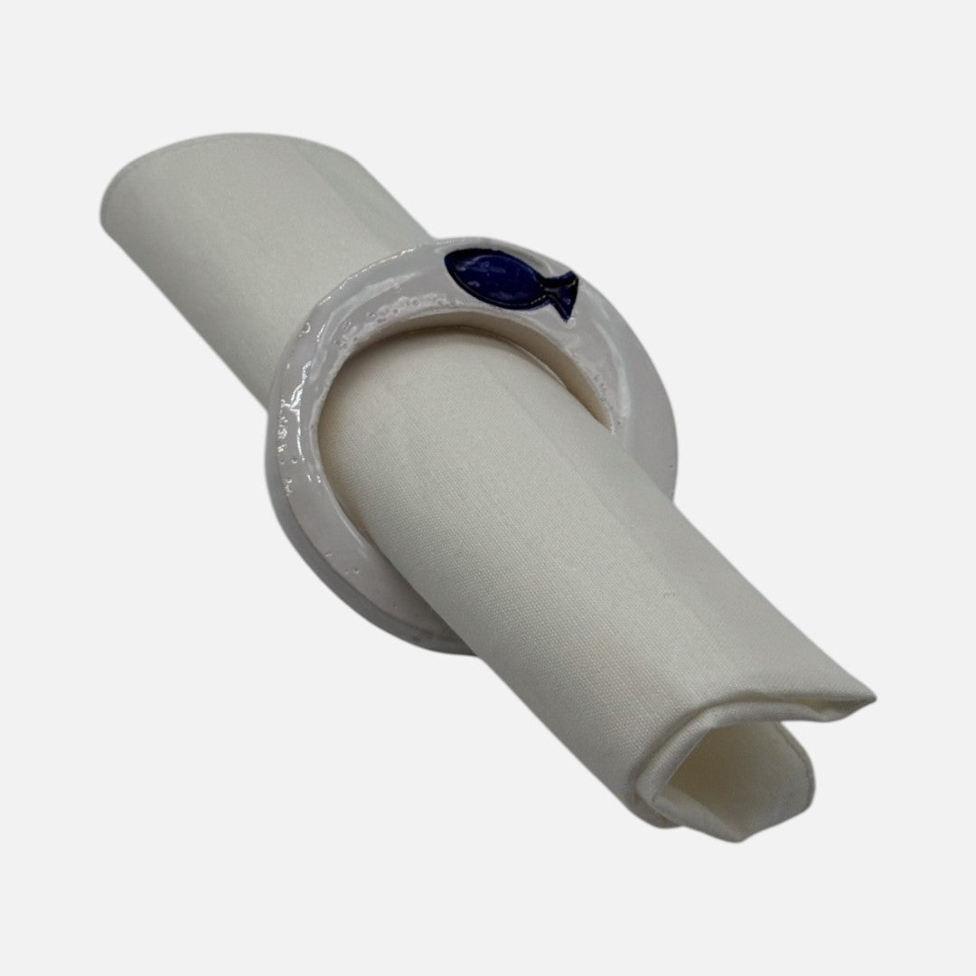 Fermatovagliolo in Ceramica Decorazione Pesce – A133