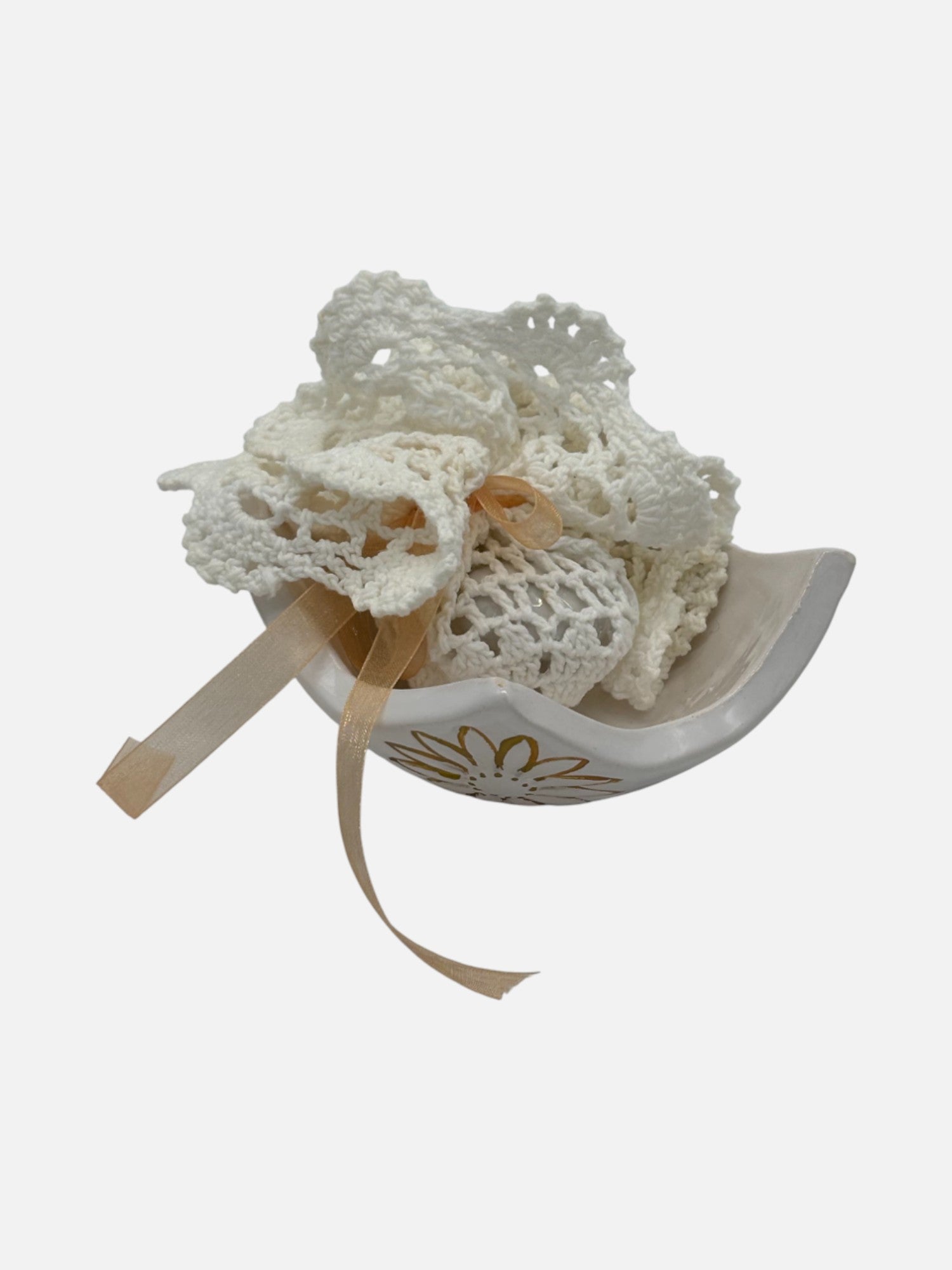 Svuota Tasche Fiore in Ceramica Decorata a Mano – Motivo Floreale - A53