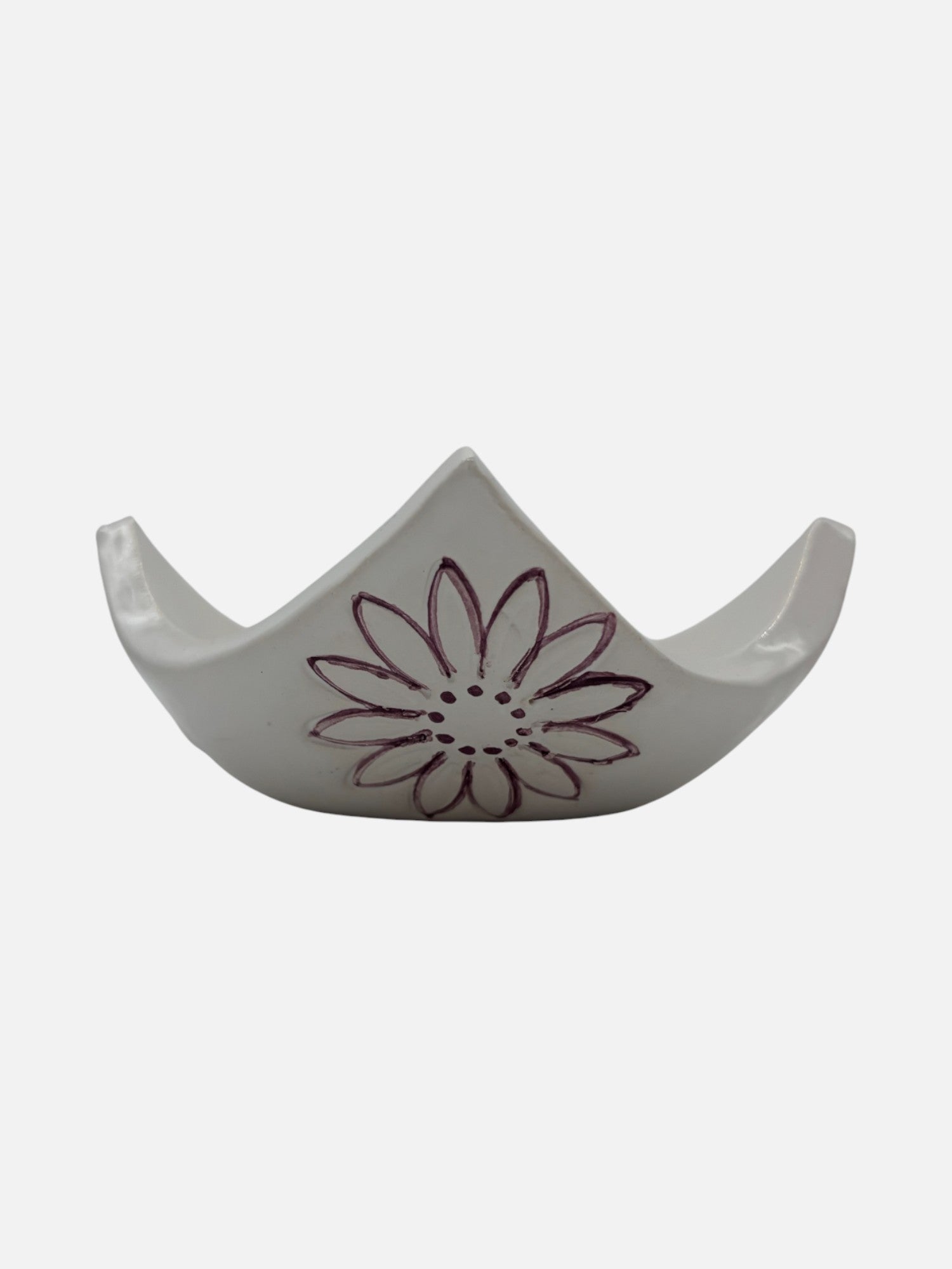 Svuota Tasche Fiore in Ceramica Decorata a Mano – Motivo Floreale - A53