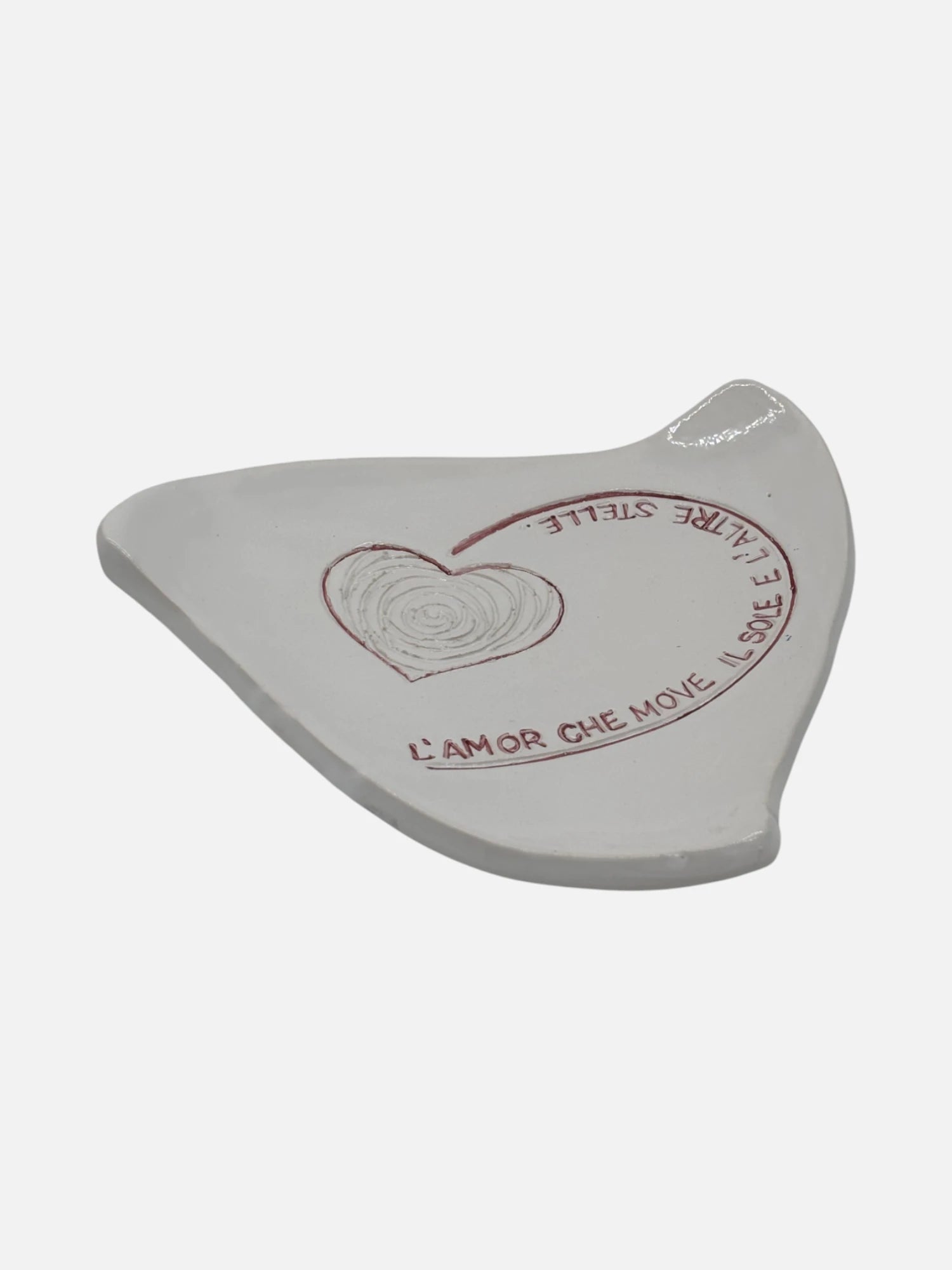 Svuota Tasche Cuore in Ceramica Dante Alighieri - A55