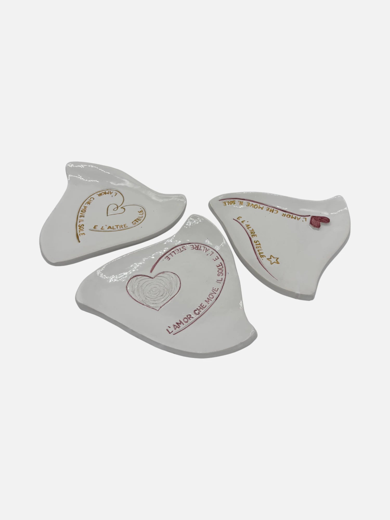 Svuota Tasche Cuore in Ceramica Dante Alighieri - A55