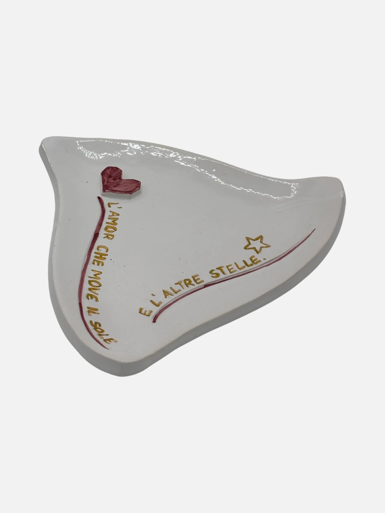 Svuota Tasche Cuore in Ceramica Dante Alighieri - A55