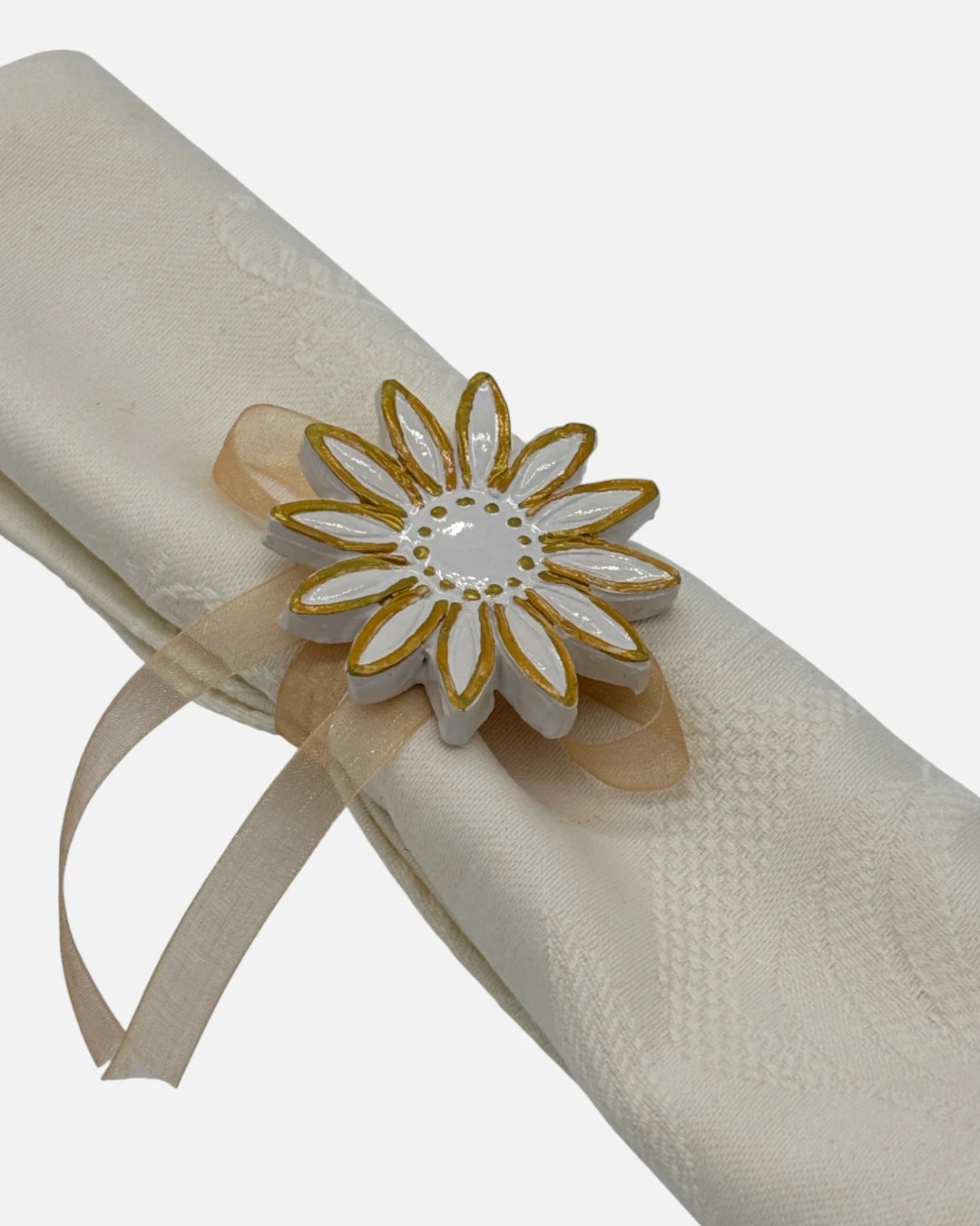 Segnaposto Fiore in Ceramica Fatta a Mano - A72