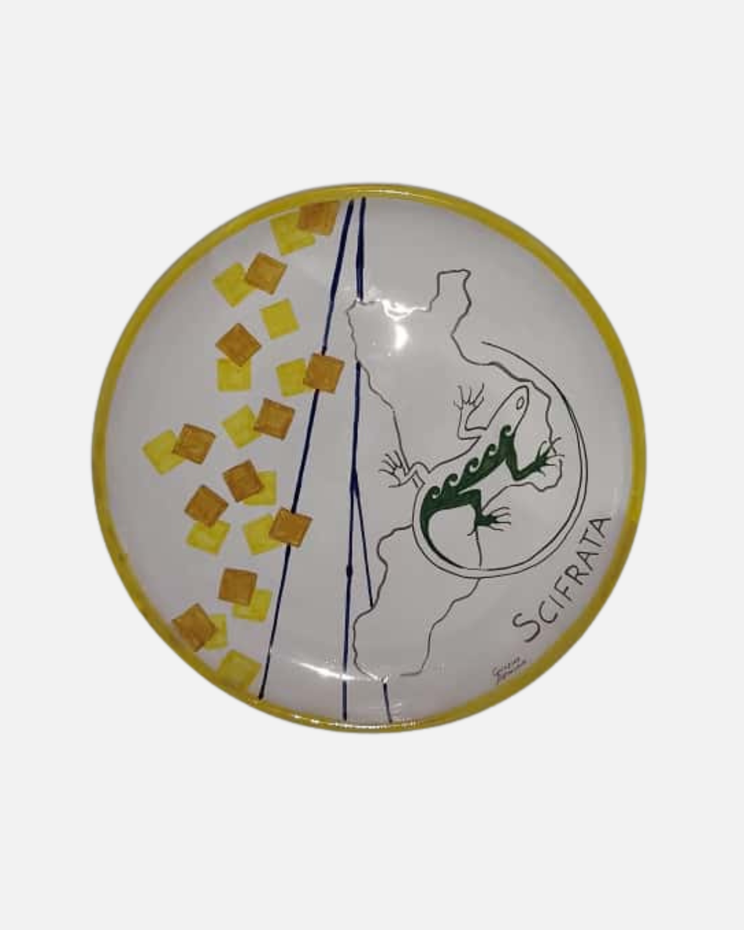 Piatto da Muro in Ceramica Identitaria “Scifrata” A81