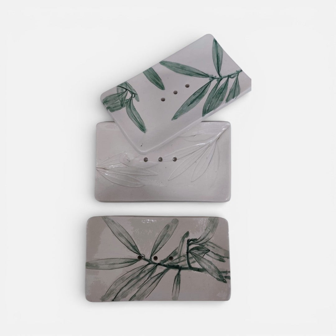 Bomboniera Matrimonio Portasapone in Ceramica Ulivo- A100